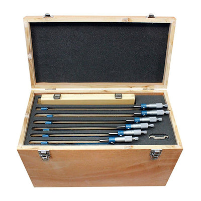 6 Pcs Outside Micrometer Precision Machinist Tool Set 6-7''/7-8''/8-9’’/9-10''/10-11''/11-12'',0.0001" Graduation