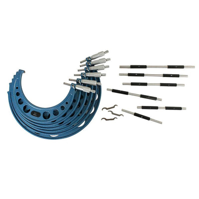 6 Pcs Outside Micrometer Precision Machinist Tool Set 6-7''/7-8''/8-9’’/9-10''/10-11''/11-12'',0.0001" Graduation