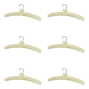 6 Pcs Smooth Satin Padded Hangers Ivory 15"L For Dress Lingerie Bridal Cloth Hanging