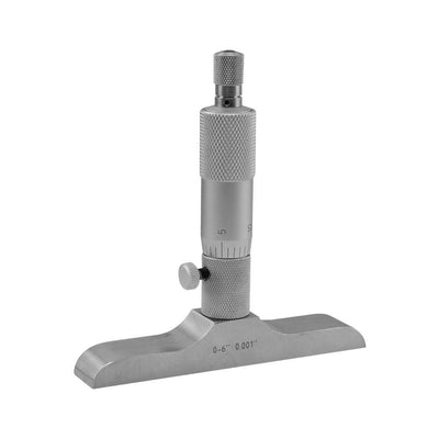 6 Tool Rods 0-6" Range Depth Micrometer Wide 4" Base Toolmaker Milling Machinist Gauge