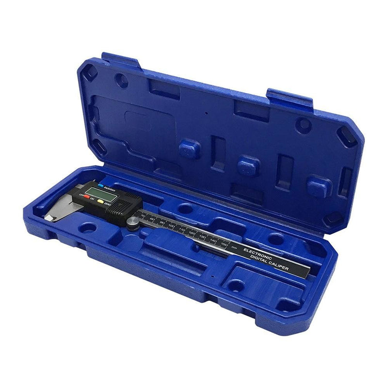 6" Electronic Digital Caliper Outside Measuring Tool Gage Gauge Ruler Scale Carbide Jaw Range: 0-6"/0-150mm Stainless Steel