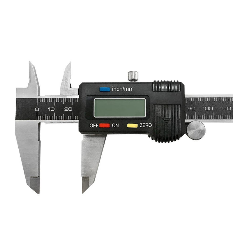 6" Electronic Digital Caliper Outside Measuring Tool Gage Gauge Ruler Scale Carbide Jaw Range: 0-6"/0-150mm Stainless Steel