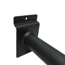 6 Pcs 6” Black Slatwall Pipe Straight Faceout Hook, Industrial Vintage Pipeline Display Arm for Retail Clothing, Apparel & Merchandising