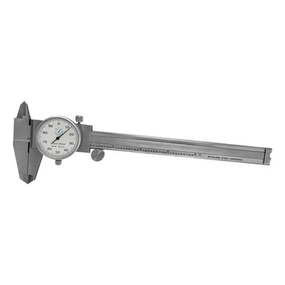 6" Range 4 Way Dial Caliper Shock proof .001" Grad. Hardened Stainless Steel