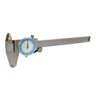 6'' Dial Caliper Gage Gauge Precision Measuring Tool Ruler Scale Read 0.01" 64th Fractional Stainless Steel