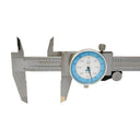 6'' Dial Caliper Gage Gauge Precision Measuring Tool Ruler Scale Read 0.01" 64th Fractional Stainless Steel