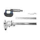 6'' Shockproof Dial Caliper .0001 Micrometer Ruler Mechanical Tool Kit 3 PC