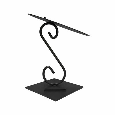 6''L x 6''W Aaron Contemporary Single Shoe Stand Raw Steel Metal Display Fixture