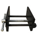 Compact woodworking vise with 5 inch opening and metal T-bar handle