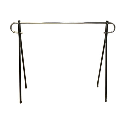 62" x 19 x 48" Single Bar Garment Rack Commercial Grade Clothing Rack, Black And Chrome Finish