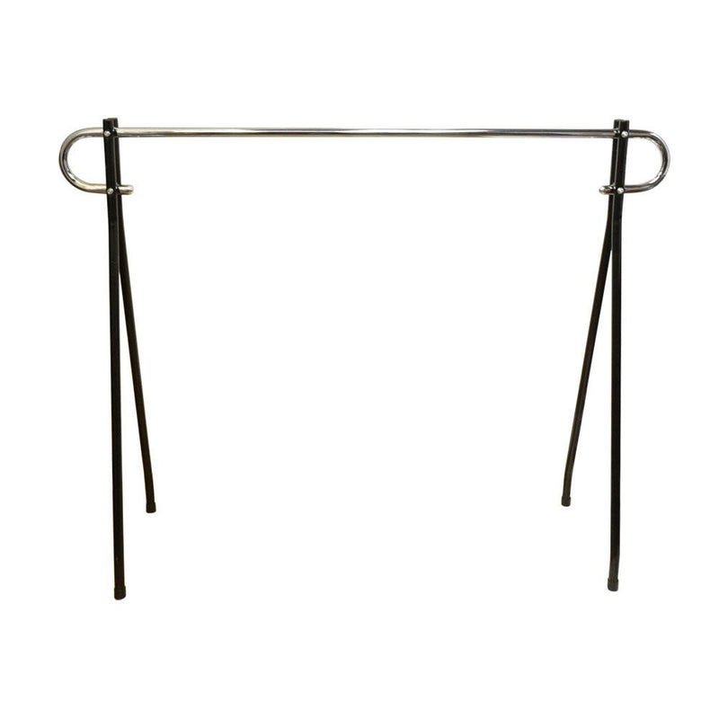 62" x 19 x 48" Single Bar Garment Rack Commercial Grade Clothing Rack, Black And Chrome Finish