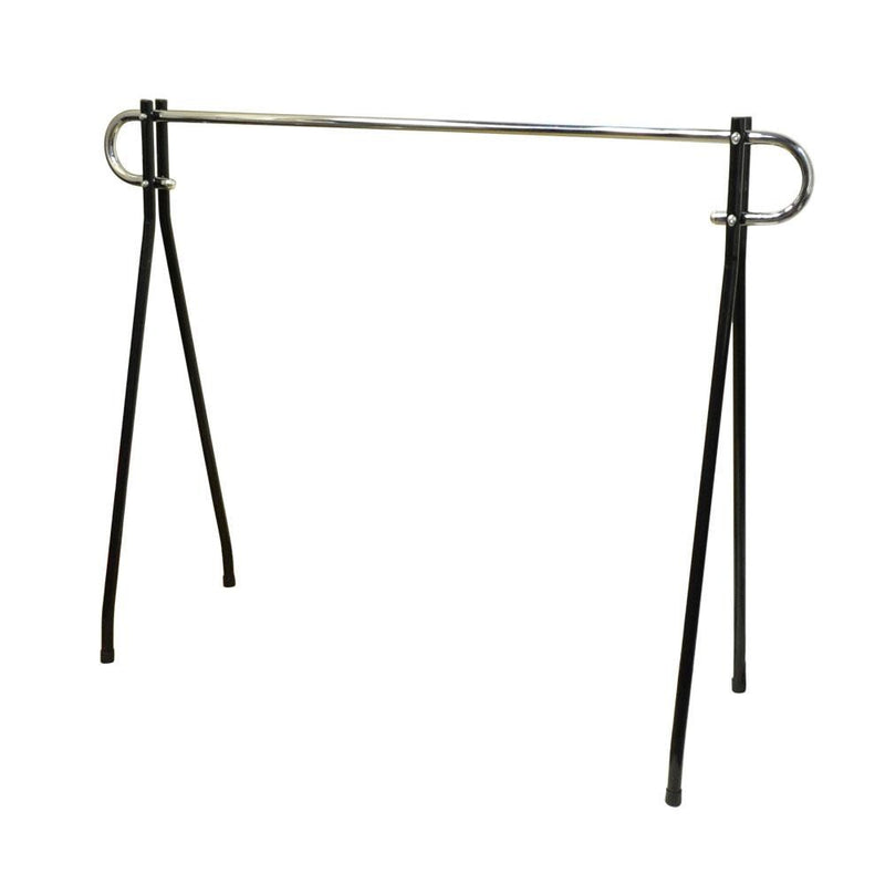 62" x 19" x 64" Single Bar Garment Rack Commercial Grade Clothing Rack, Black And Chrome Finish