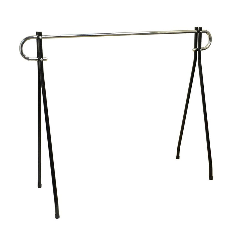 62" x 19" x 64" Single Bar Garment Rack Commercial Grade Clothing Rack, Black And Chrome Finish