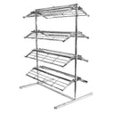 Chrome Finish 66"H x 48"W Double Sided Shoes Rack Fixture Closet Organizer, 8 Shelves