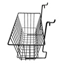 6Pc 12"x 6"x 6" Narrow Deep Basket Display Black Metal Wire Slatwall Gridwall Pegboard