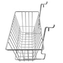 6Pc 12"x 6"x 6" Narrow Deep Basket Display Chrome Metal Wire Slatwall Gridwall Pegboard