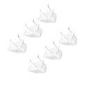 6Pc 12"x 6"x 6" Narrow Deep Basket Display White Metal Wire Slatwall Gridwall Pegboard