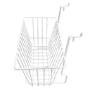 6Pc 12"x 6"x 6" Narrow Deep Basket Display White Metal Wire Slatwall Gridwall Pegboard