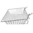 6PC 15" x 12" x 5" Shallow Front Sloping Basket Display CHROME Metal Wire Slatwall Gridwall Pegboard