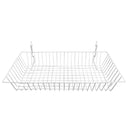 6Pc 24"x 12"x 4" Shallow Basket Display Rack White Metal Wire Slatwall Gridwall Pegboard