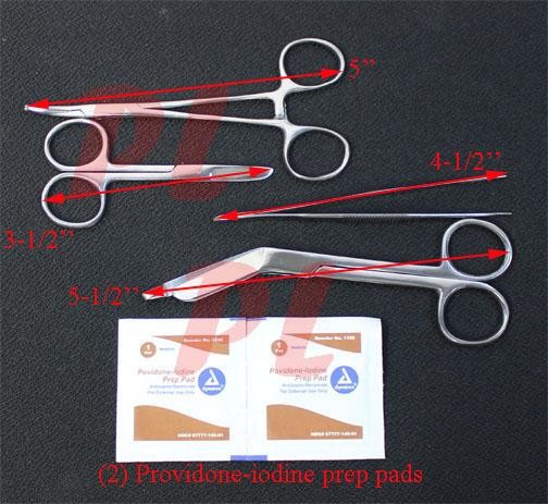 7 PC Wound Kit Medic Surgical Minor Surgery Instrument Scissor Forceps