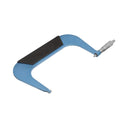 Digital micrometer measuring tool set in blue protective case