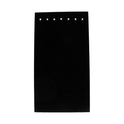 7-1/2''W x 14''H Black Velvet 7 Hook Easel Stand Necklace Chain - 4 Pc