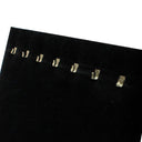 7-1/2''W x 14''H Black Velvet 7 Hook Necklace Display Easel Stand, Jewelry Chain Holder for Retail & Showcase Display