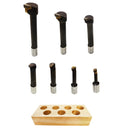 7-1/8'' 7 PC BORING BAR 1" Inch Shank 50RC Bore C6 Carbide Tip