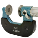 7-5/8''L 0-1" Disc OD Micrometer 0.0001'' Graduation Flange Ratchet Stop Spindle
