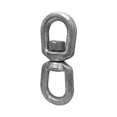 7/8" Marine EYE EYE Mooring Swivel Galvanized Steel Drop Forged 10,000 LBS WLL D Ring Bow Rigging