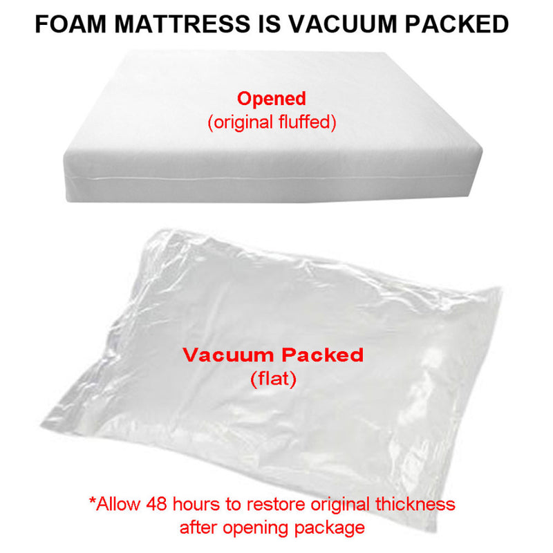 75" x 54" x 6" FULL SIZE High Density 1.8 PCF Medium Firm Outdoor Daybed Foam Mattress