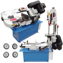 Industrial 7x12 band saw with hydraulic down feed for steel and aluminum cutting