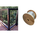 1/4" Stainless Steel 316 Wire Rope 1000ft, T316 Steel Wire Cable, Deck Railing 7x19 Strands Construction, 4,900LBS Breaking Strength for Stair Handrail Clothesline