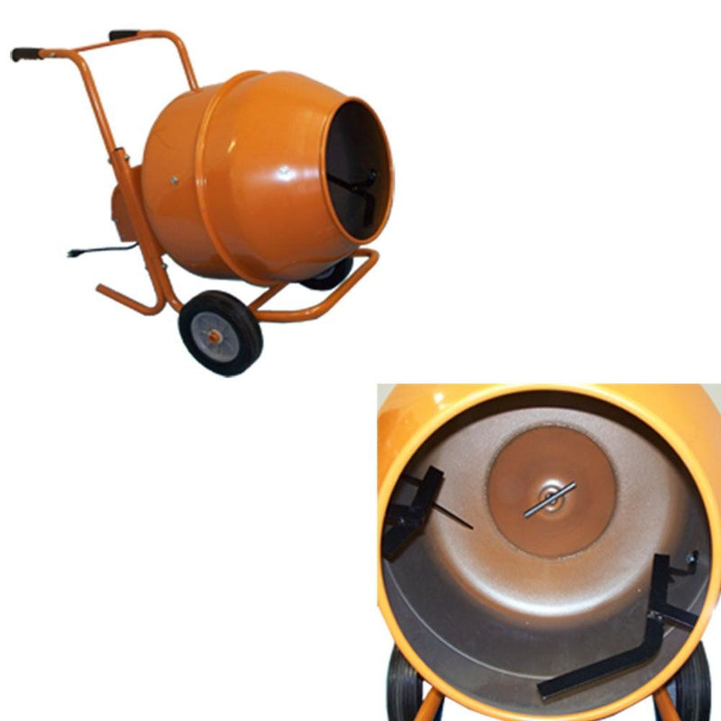 8 CU FT Wheel Barrow Portable Concrete Cement Mixer