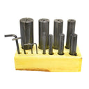 8 Pc 1/4", 3/8",1/2",5/8", 3/4", 7/8", 1", 1-1/4" Expanding Arbor Set Lathe Fixture Taper Part Holder Machinist Milling Mill Tool