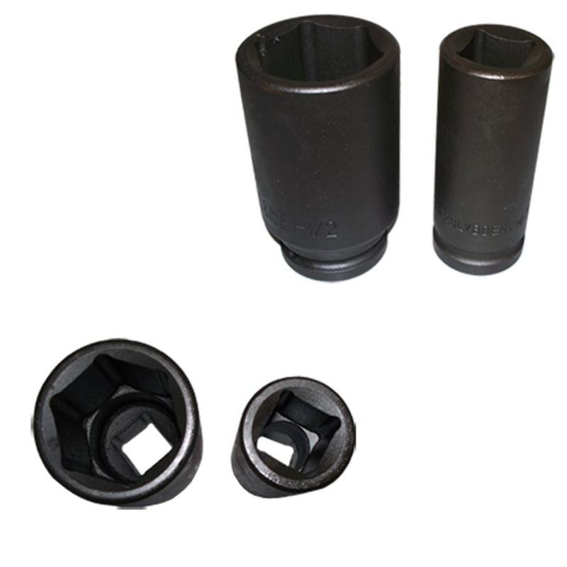 8 PC 3/4" DR Drive DEEP IMPACT Socket SAE 15/16 to 1-1/2" + SQUARE
