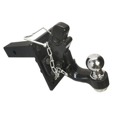 8 Ton Combo Pintle Hitch with 2" Trailer Ball and Adjustable Mounting Plate