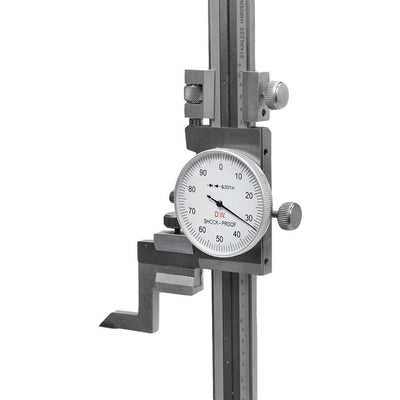 8'' Stainless Steel White Dial Face Height Gage Graduation 0.001'' Shock Proof Height Gage