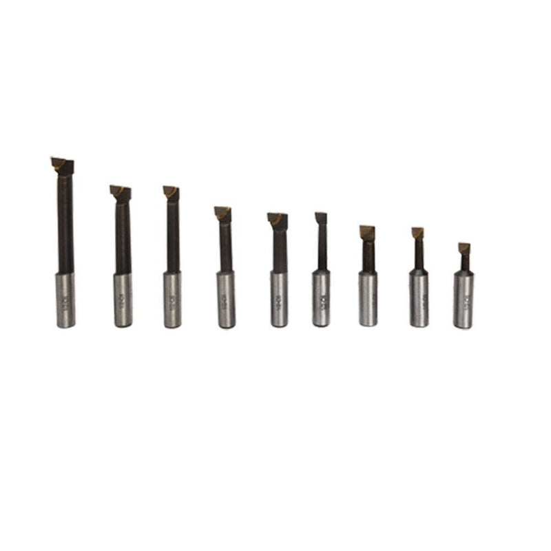 9 PC BORING BAR 1/2" Shank 50RC Bore C6 Carbide Tip
