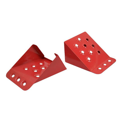9''L x 8''W x 5''H Steel Wheel Chocks Nonslip Surface Tire Chock - 2 Pc