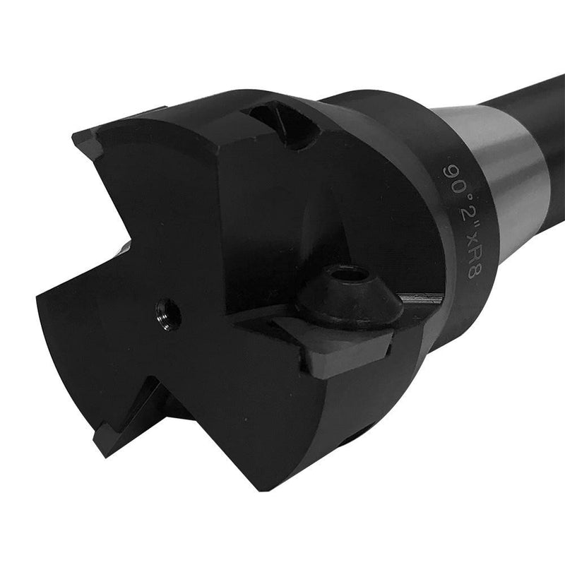 90 Degree 2" Indexable End Mills, R8 Shank, with 3 TPG322 Inserts Milling Lathe Lathing