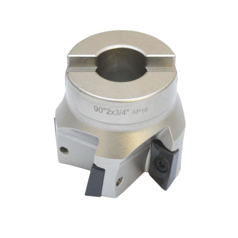 90 Degree Indexable Face Mill Cutter 2" x 3/4" 5 Flute APMT APKT CNC Insert Lathe Tool Bit