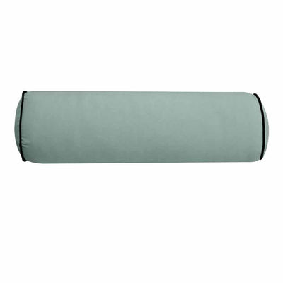 AD-002 Contrast Piped Trim Medium 24x6 Bolster Pillow Slip Cover Only