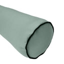AD-002 Contrast Piped Trim Medium 24x6 Bolster Pillow Slip Cover Only