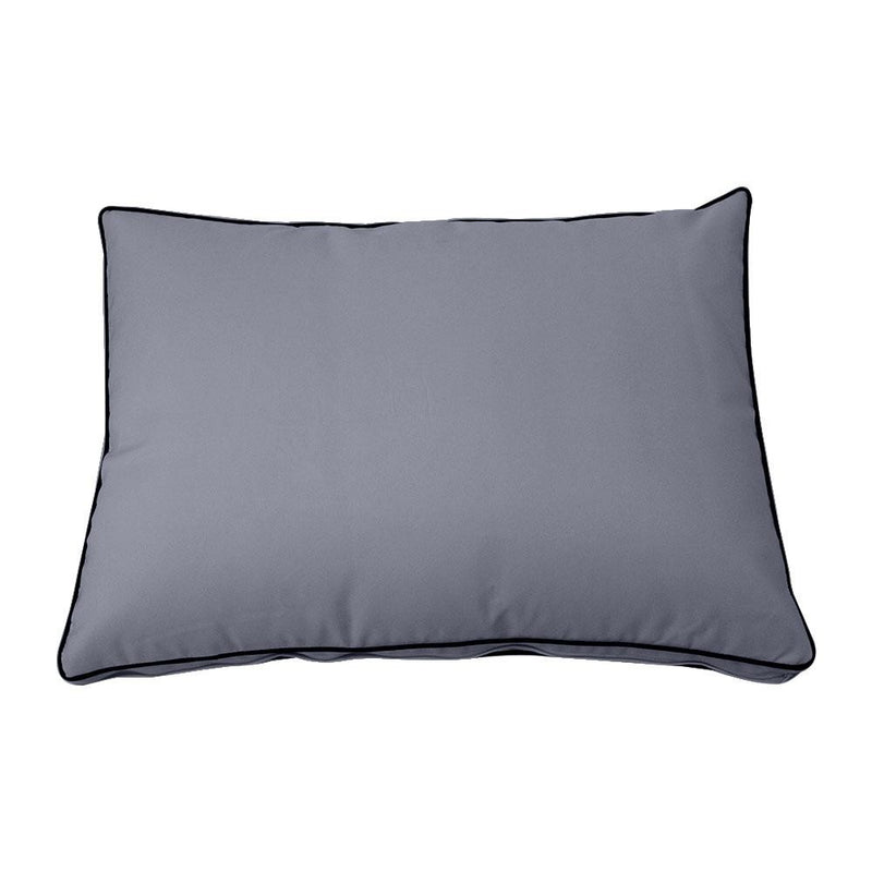 Model-1 - AD001 Full Contrast Pipe Trim Bolster & Back Pillow Cushion Outdoor SLIP COVER ONLY