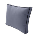 AD001 Contrast Pipe Trim Small 23x24x6 Deep Seat Back Cushion Slip Cover Set