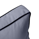 AD001 Contrast Pipe Trim Small 23x24x6 Deep Seat Back Cushion Slip Cover Set