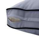 AD001 Contrast Pipe Trim Small 23x24x6 Deep Seat Back Cushion Slip Cover Set