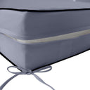 AD001 Contrast Pipe Trim Small 23x24x6 Deep Seat Back Cushion Slip Cover Set